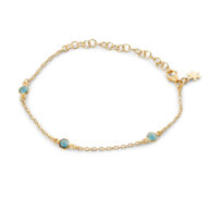 Bracelet 1585 in Gold plated silver with London blue crystal
