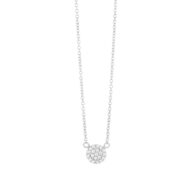 Necklace 1598 in Silver with White zirconia