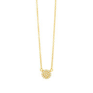 Necklace 1598 in Gold plated silver with White zirconia