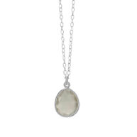 Necklace 1816 in Silver with Grey moonstone