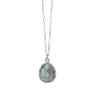 Necklace 1816 in Silver with Labradorite