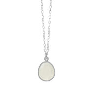 Necklace 1816 in Silver with White moonstone