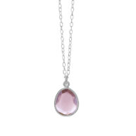 Necklace 1816 in Silver with Light amethyst