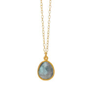Necklace 1816 in Gold plated silver with Labradorite