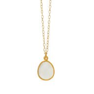 Necklace 1816 in Gold plated silver with White moonstone
