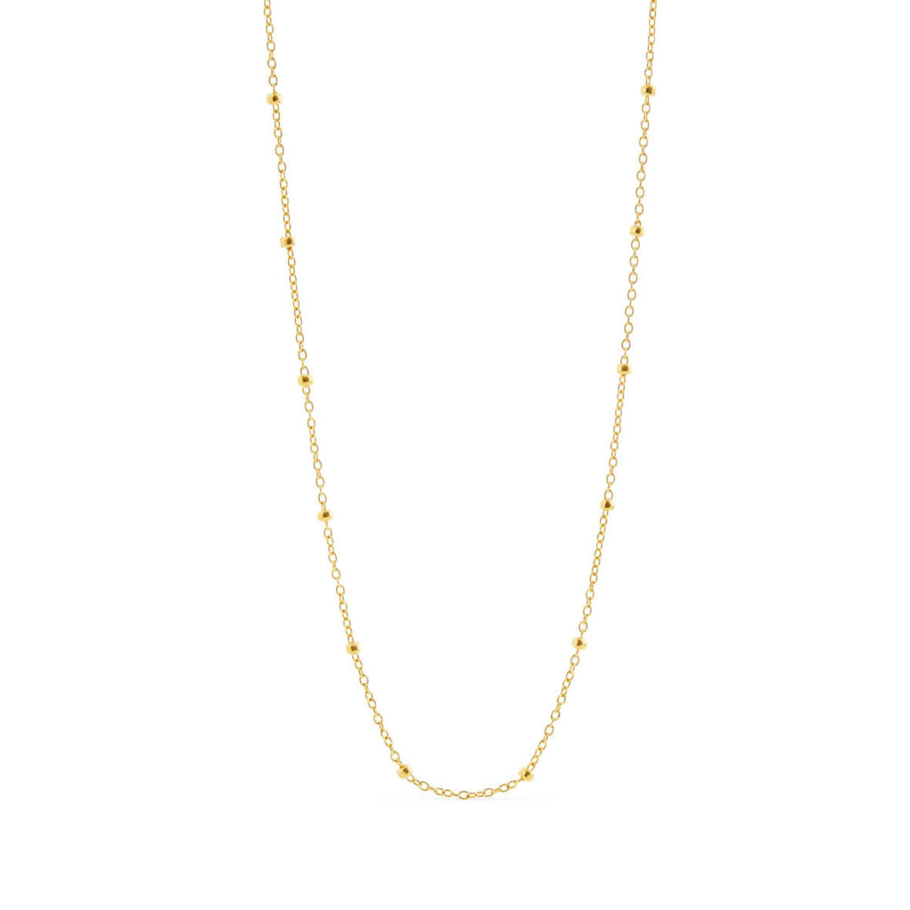 Jewellery gold plated silver necklace, style number: 1832-2-60
