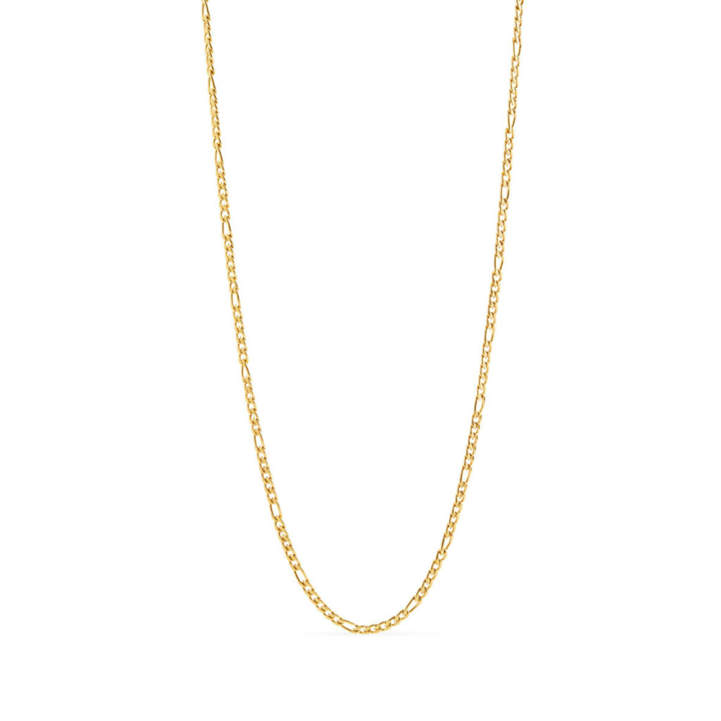 Jewellery gold plated silver necklace, style number: 1834-2-60