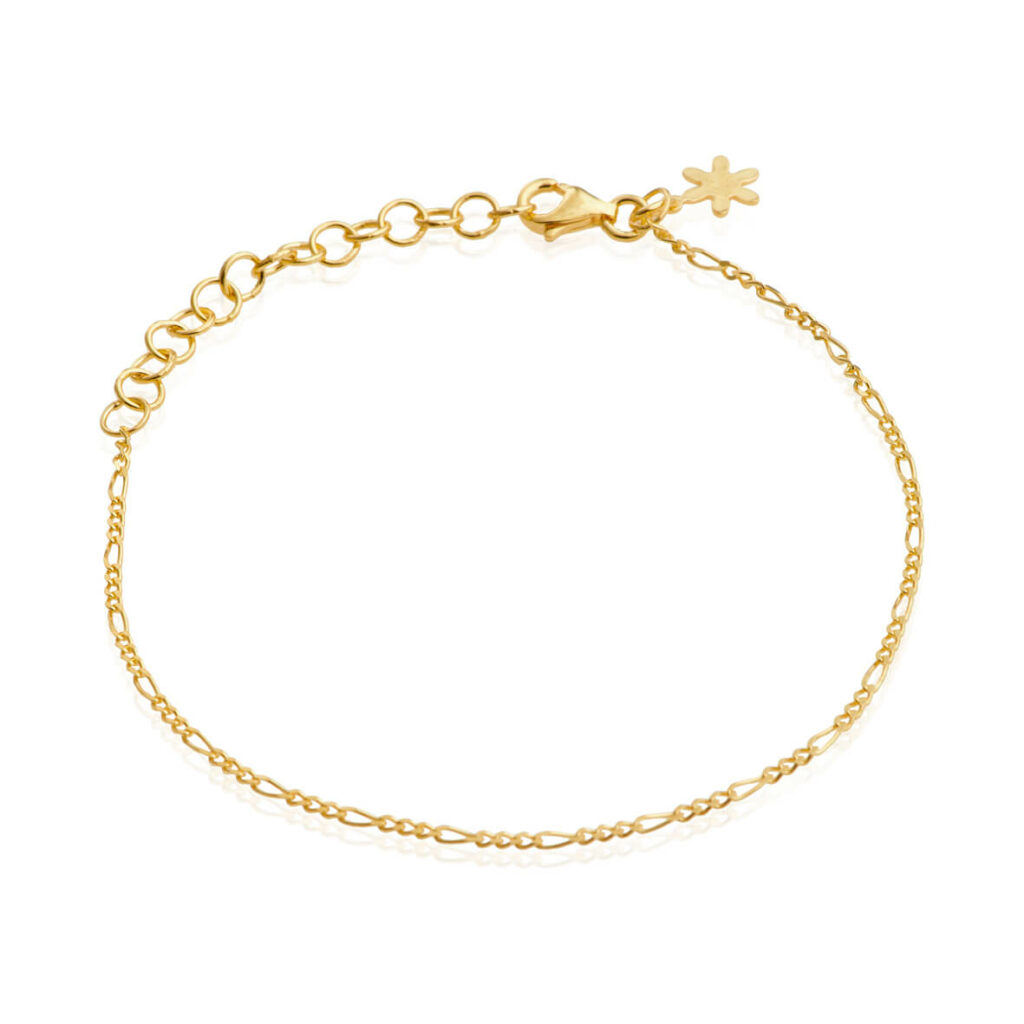 Jewellery gold plated silver bracelet, style number: 1837-2-20
