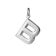 Pendant 1840 in Polished silver letter B