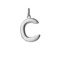 Pendant 1840 in Polished silver letter C
