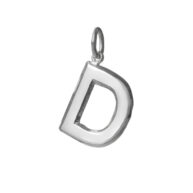 Pendant 1840 in Polished silver letter D