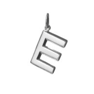 Pendant 1840 in Polished silver letter E