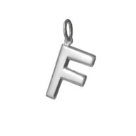 Pendant 1840 in Polished silver letter F