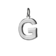 Pendant 1840 in Polished silver letter G