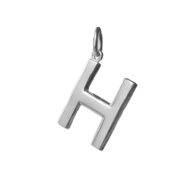 Pendant 1840 in Polished silver letter H