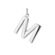 Pendant 1840 in Polished silver letter M