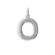 Pendant 1840 in Polished silver letter O