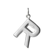 Pendant 1840 in Polished silver letter R
