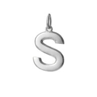 Pendant 1840 in Polished silver letter S