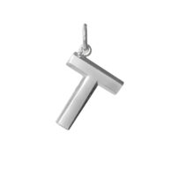 Pendant 1840 in Polished silver letter T