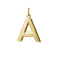 Pendant 1840 in Polished gold plated silver letter A