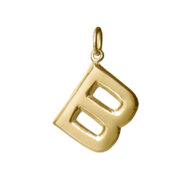 Pendant 1840 in Polished gold plated silver letter B