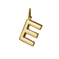 Pendant 1840 in Polished gold plated silver letter E