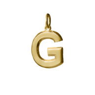 Pendant 1840 in Polished gold plated silver letter G