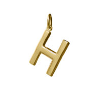 Pendant 1840 in Polished gold plated silver letter H