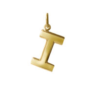 Pendant 1840 in Polished gold plated silver letter I