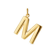Pendant 1840 in Polished gold plated silver letter M