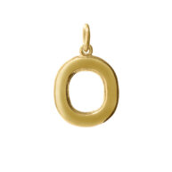 Pendant 1840 in Polished gold plated silver letter O