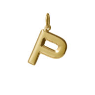 Pendant 1840 in Polished gold plated silver letter P