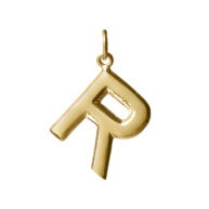 Pendant 1840 in Polished gold plated silver letter R