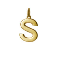 Pendant 1840 in Polished gold plated silver letter S