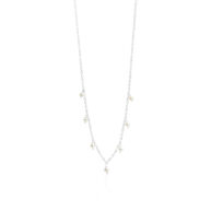 Necklace 1868 in Silver with White freshwater pearl 45 cm