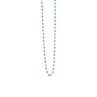 Necklace 1869 in Silver with Green agate
