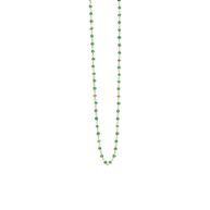 Necklace 1869 in Gold plated silver with Green agate