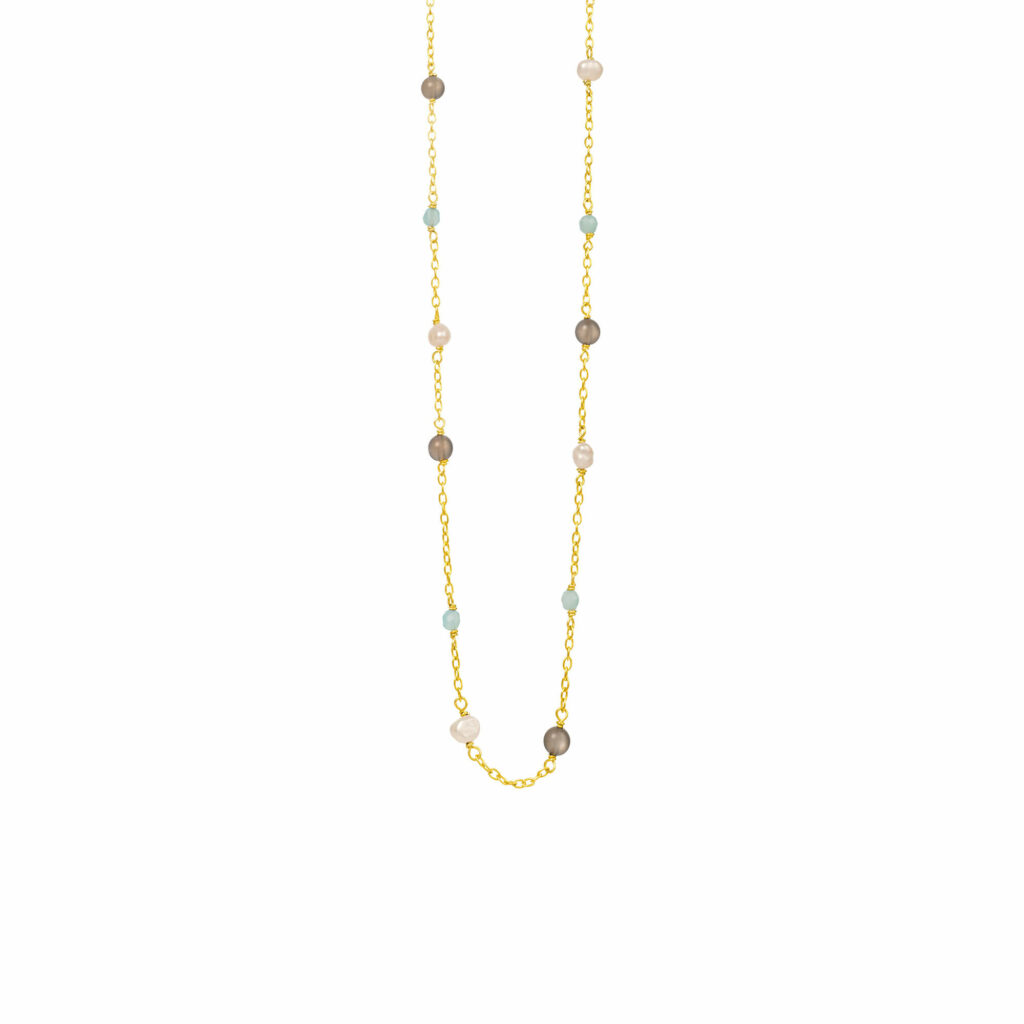 Jewellery gold plated silver necklace, style number: 1882-2-45-578