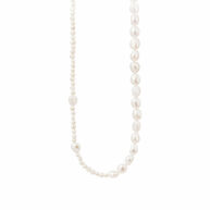 Necklace 1884 in Gold plated silver with White freshwater pearl