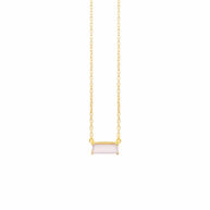Necklace 1885 in Gold plated silver with Light pink crystal