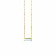Necklace 1885 in Gold plated silver with Synthetic blue topaz