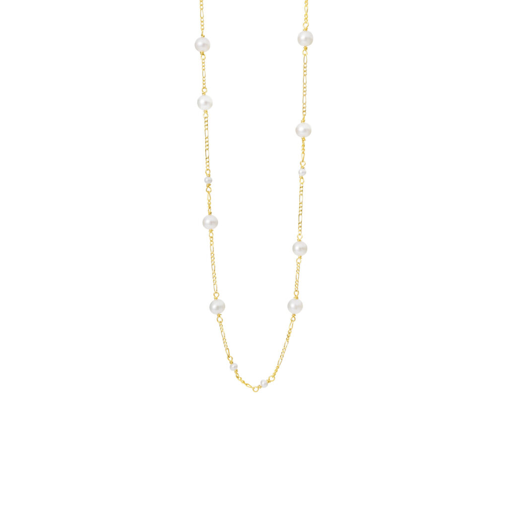 Jewellery gold plated silver necklace, style number: 1887-2-45-900