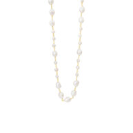 Necklace 1889 in Gold plated silver with White freshwater pearl 45 cm