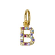Pendant 1895 in Gold plated silver letter B