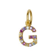 Pendant 1895 in Gold plated silver letter G