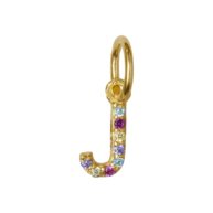 Pendant 1895 in Gold plated silver letter J