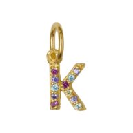 Pendant 1895 in Gold plated silver letter K