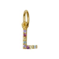 Pendant 1895 in Gold plated silver letter L