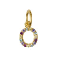 Pendant 1895 in Gold plated silver letter O